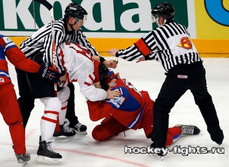 Россия vs Канада, Чемпионат Мира 2010 драки